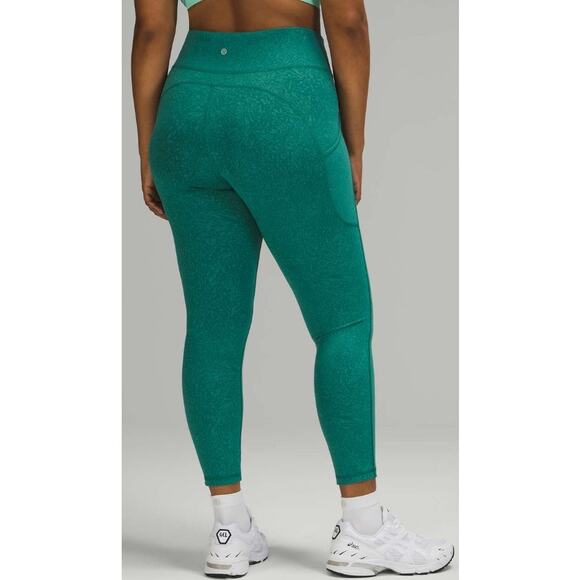 Lululemon Athletica Invigorate High Rise Tight 25" Crunch Teal Lagoon Womens 4 - Picture 1 of 8